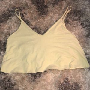 FOREVER 21 Light Yellow Crop Top